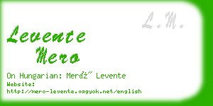 levente mero business card